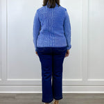 Mock Neck Sweater w/ Special Wash - Ultra Blue Sweaters Tribal