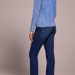 Mock Neck Sweater w/ Special Wash - Ultra Blue Sweaters Tribal