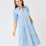 Molly Dress - Sun Shower Flora Blue Long Dresses Mary Square