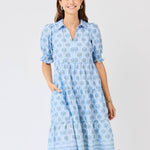 Molly Dress - Sun Shower Flora Blue Long Dresses Mary Square