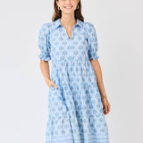 Molly Dress - Sun Shower Flora Blue Long Dresses Mary Square