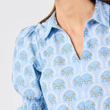 Molly Dress - Sun Shower Flora Blue Long Dresses Mary Square