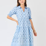 Molly Dress - Sun Shower Flora Blue Long Dresses Mary Square