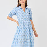 Molly Dress - Sun Shower Flora Blue Long Dresses Mary Square