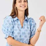 Molly Dress - Sun Shower Flora Blue Long Dresses Mary Square
