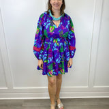 Natali Mini Dress - Violet Seas Short Dresses Briton Court