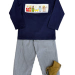 Nativity Smocked Boys Pant Set Boys Sets Three Sisters