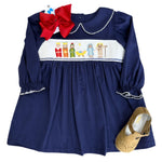 Nativity Smocked L/S Dress Girls Occasion Dresses Three Sisters