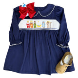 Nativity Smocked L/S Dress Girls Occasion Dresses Three Sisters