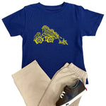 Navy Dumptruck w/ Crayons SS T-Shirt Boys Shirts + Polos Mustard & Ketchup