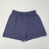 Navy Gingham Print Shorts w/ Slit Boys Shorts Luigi
