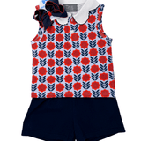 Navy Scallop Collar Set Girls Sets True