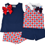 Navy Scallop Collar Set Girls Sets True