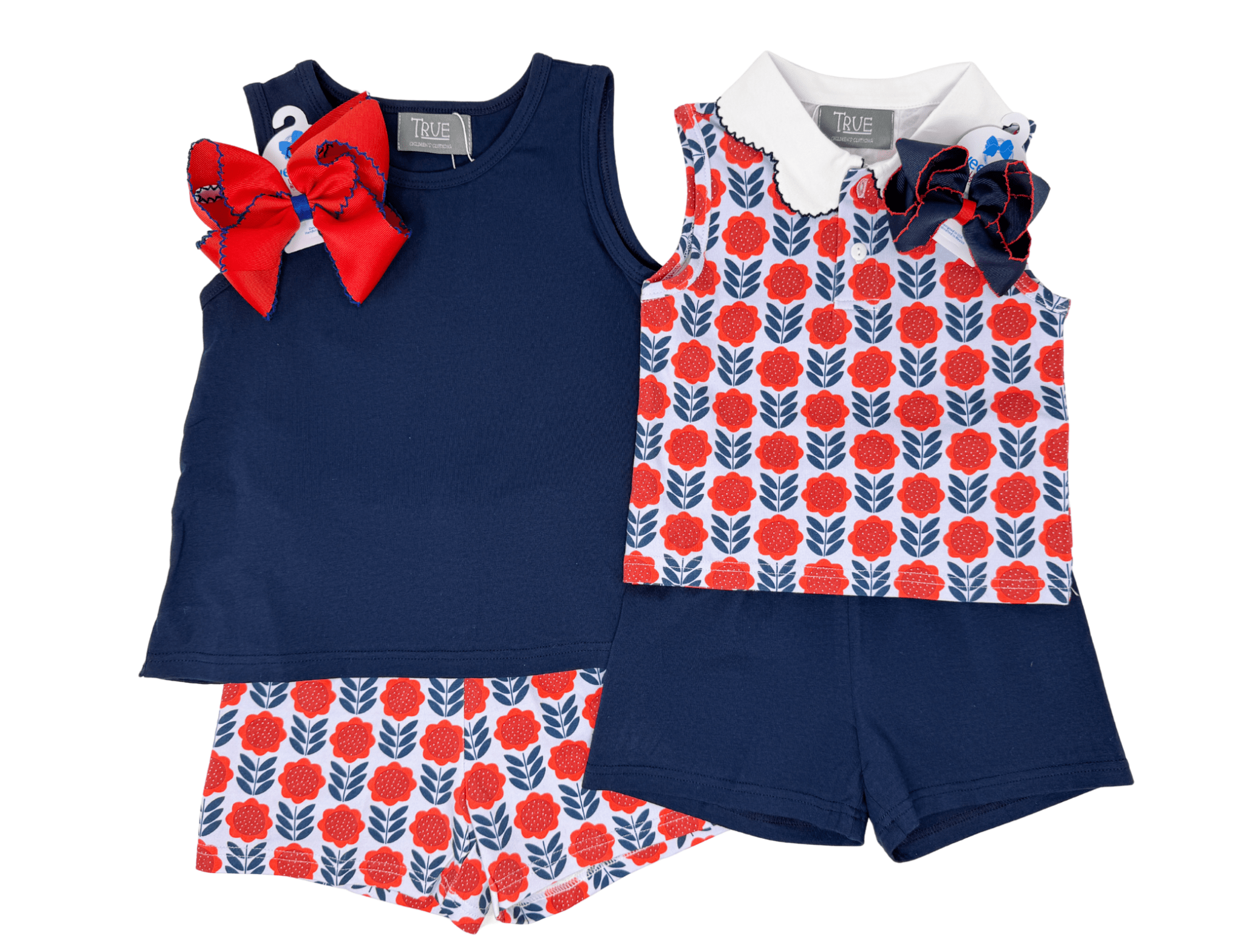 Navy Scallop Collar Set Girls Sets True