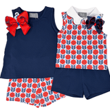 Navy Scallop Collar Set Girls Sets True