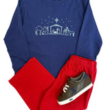 Navy w/ Lt. Blue Nativity LS T-Shirt Boys Tees Mustard & Ketchup