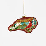 NC 5.5" Glass Ornament Seasonal One Hundred 80 Degrees