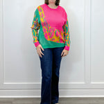 Neon Muse Sweater - Sunray Mix Pants Umgee