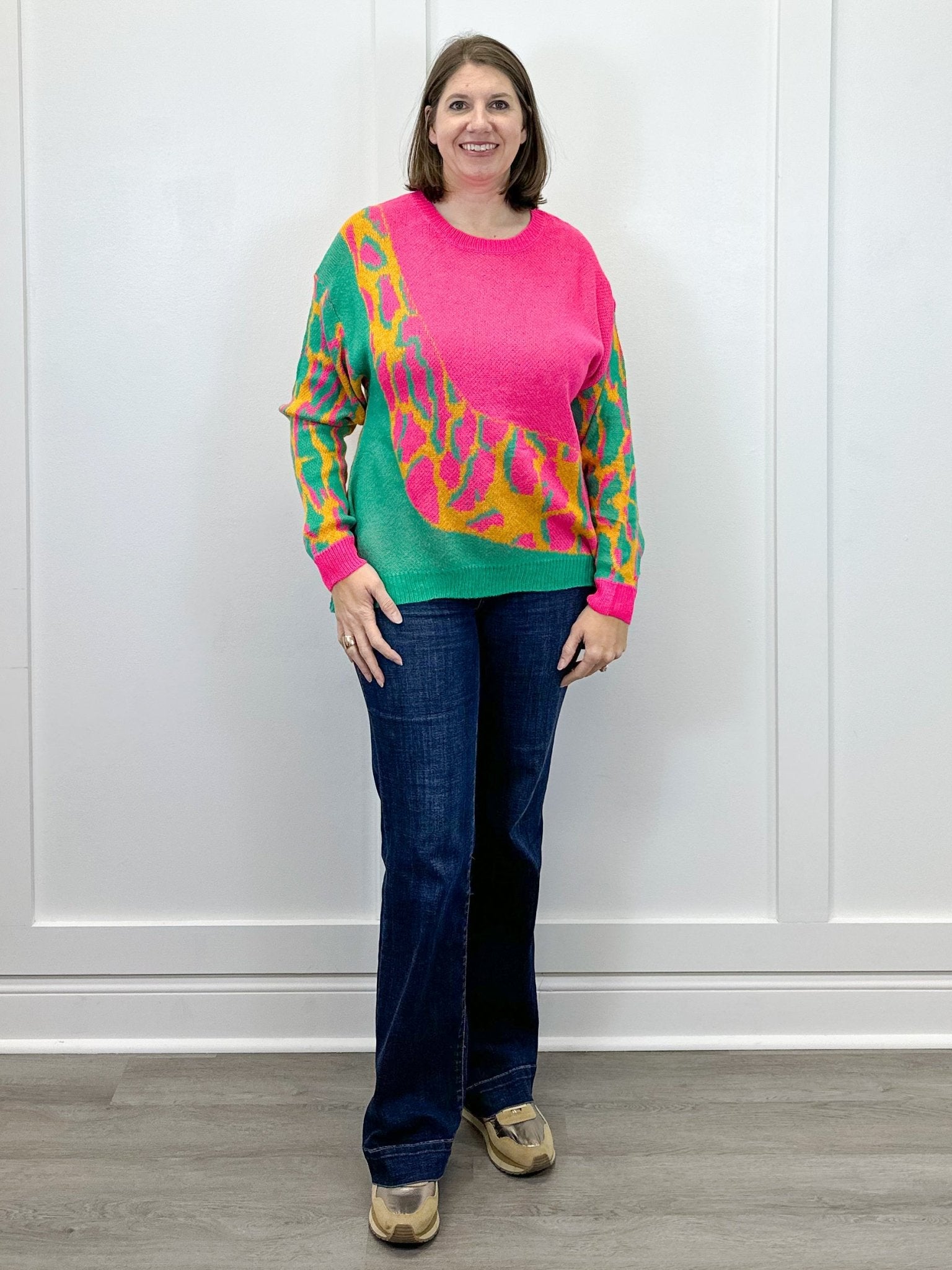 Neon Muse Sweater - Sunray Mix Pants Umgee