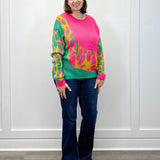 Neon Muse Sweater - Sunray Mix Pants Umgee