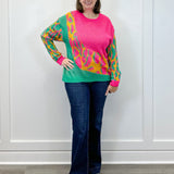 Neon Muse Sweater - Sunray Mix Pants Umgee