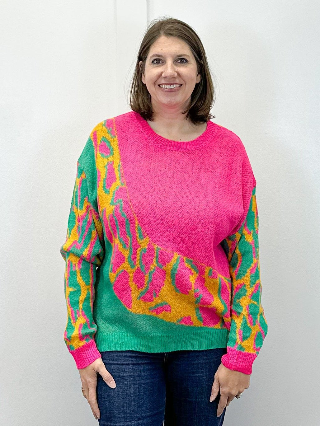 Neon Muse Sweater - Sunray Mix Pants Umgee