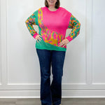 Neon Muse Sweater - Sunray Mix Pants Umgee