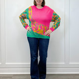 Neon Muse Sweater - Sunray Mix Pants Umgee