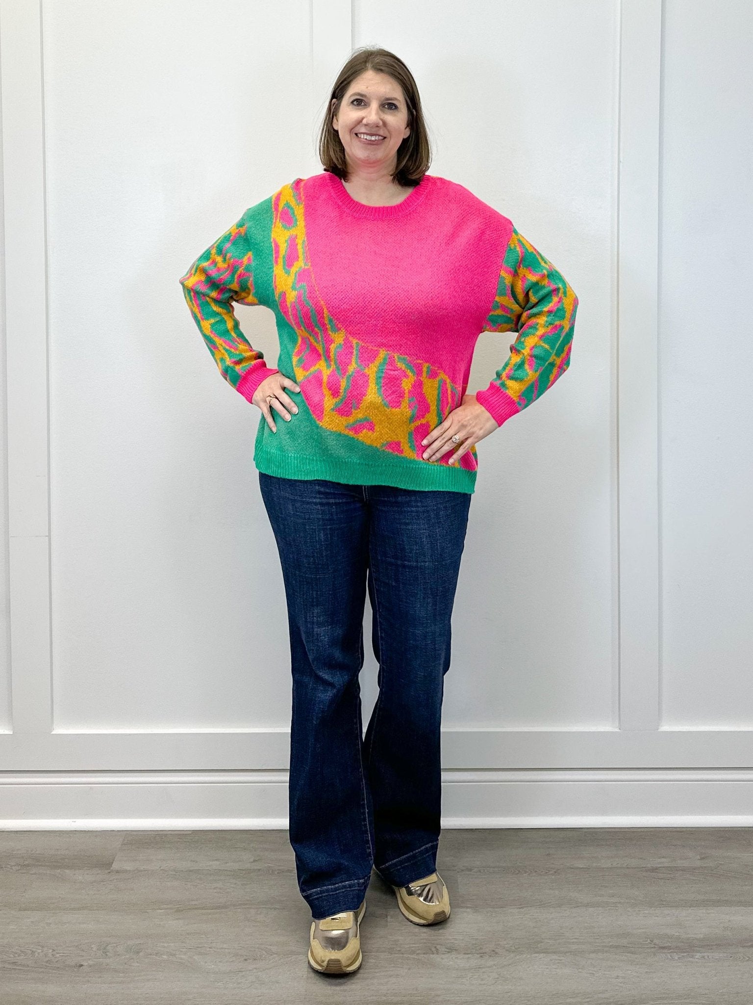 Neon Muse Sweater - Sunray Mix Pants Umgee