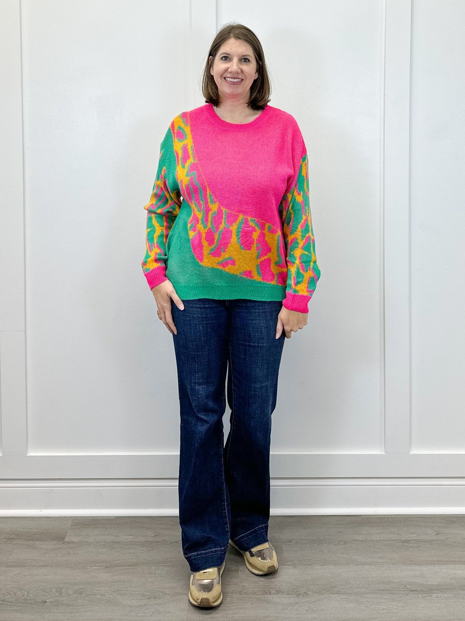 Neon Muse Sweater - Sunray Mix Pants Umgee