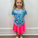 Neon Pink Twirl Skort Girls Skirts + Bloomers Mila & Rose