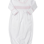 New Beginnings Pink Smocked Gathered Gown - Pink - Sugar Babies Children's Boutique/Meg's Shoppe
