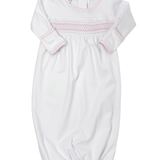 New Beginnings Pink Smocked Gathered Gown - Pink - Sugar Babies Children's Boutique/Meg's Shoppe