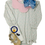 Nicolle Scallop Pima Ruffled Pima Bubble Girls Bubbles + Rompers Baby Loren