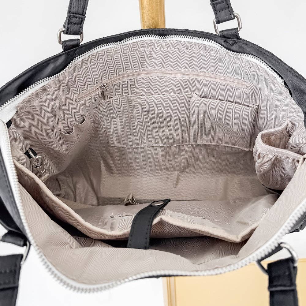 Nina Nylon Organizer Tote Bag - Navy Purses + Totes Pretty Simple