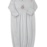 Noah's Ark Gathered Gown - Pink Baby Sleepwear Magnolia Baby
