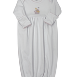 Noah's Ark Gathered Gown - Pink Baby Sleepwear Magnolia Baby