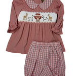 Noah's Ark Smocked Bloomer Set Girls Sets Banana Split