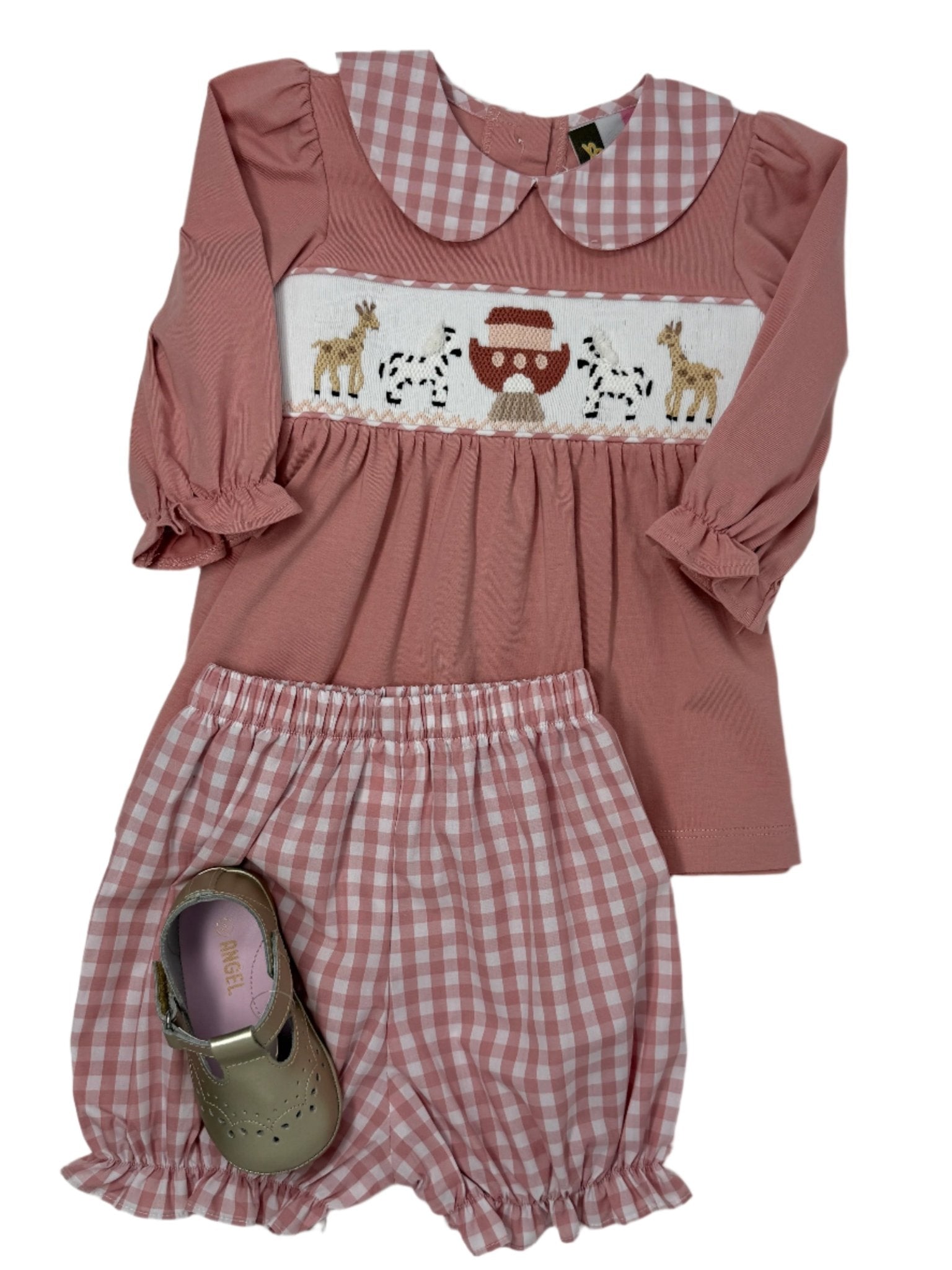 Noah's Ark Smocked Bloomer Set Girls Sets Banana Split