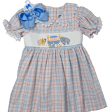 Noah's Ark Smocked Dress Girls Occasion Dresses Three Sisters