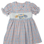 Noah's Ark Smocked Dress Girls Occasion Dresses Three Sisters