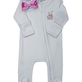 Noah's Ark Zip Footie - Pink Baby Sleepwear Magnolia Baby