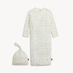 Nursery Magic Cream Modal Gown & Hat Set Baby Sleepwear Magnetic Me