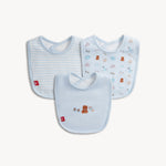 Nursery Nostalgia Blue Modal Bib 3-Pack Baby Accessories Magnetic Me