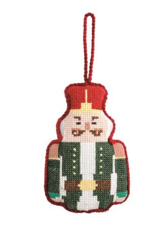 Nutcracker Needlepoint Ornament Seasonal Mudpie