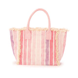 Ombre Striped Tote Bag Kids Backpacks + Bags Two's Company Pink