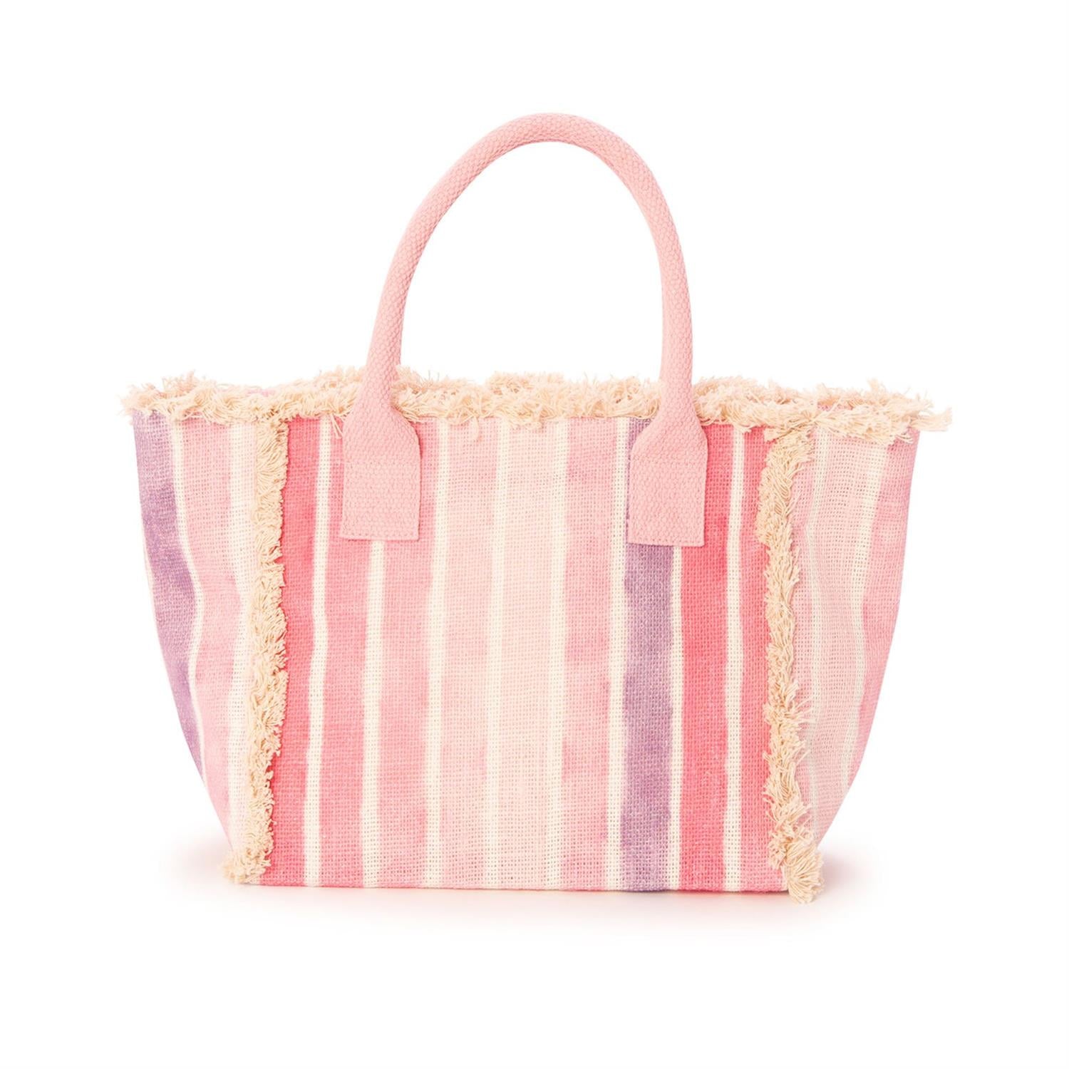 Ombre Striped Tote Bag Kids Backpacks + Bags Two's Company Pink