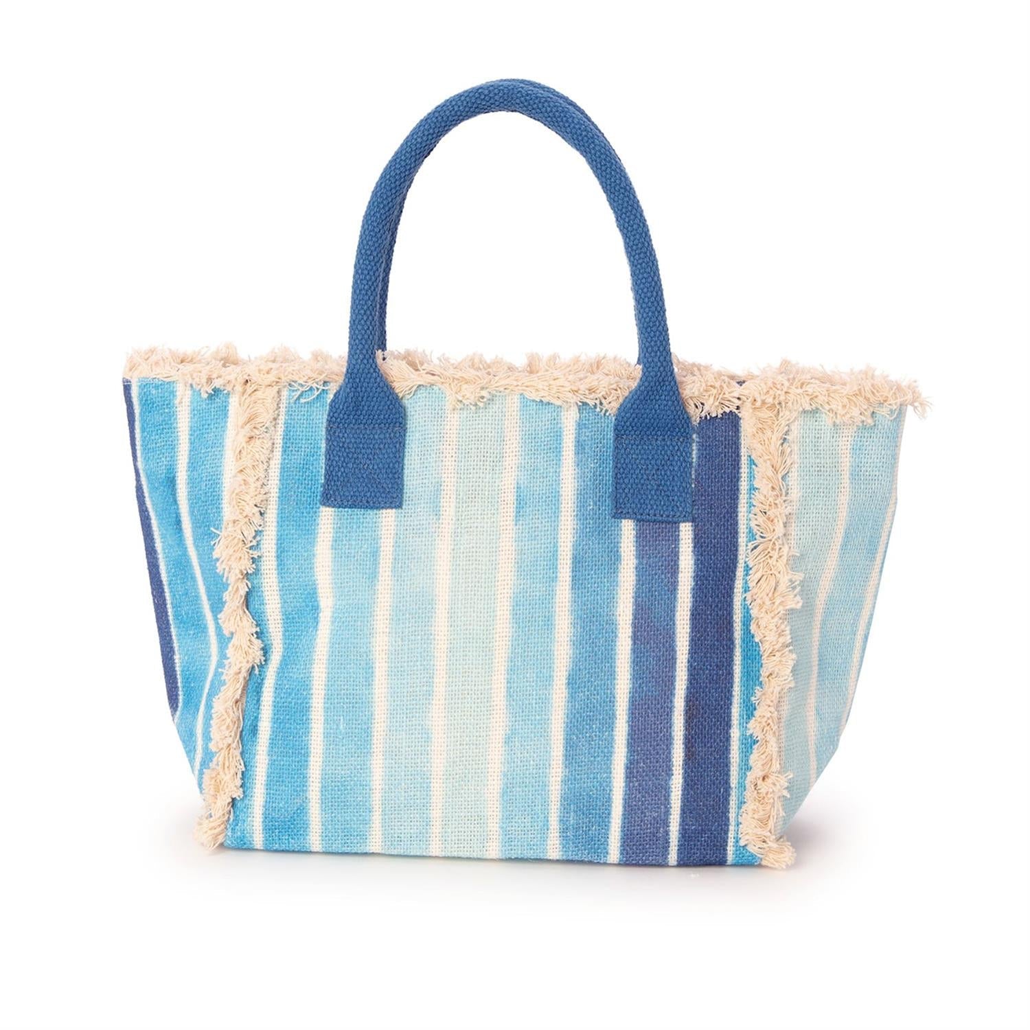 Ombre Striped Tote Bag Kids Backpacks + Bags Two's Company Blue