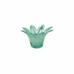 Onda Glass Green Small Leaf Centerpiece Home Decor Vietri