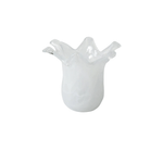 Onda Glass White Petite Vase Kitchen + Entertaining Vietri